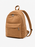 Sackovia Sac À Dos Scolaire En Velours Côtelé Marron