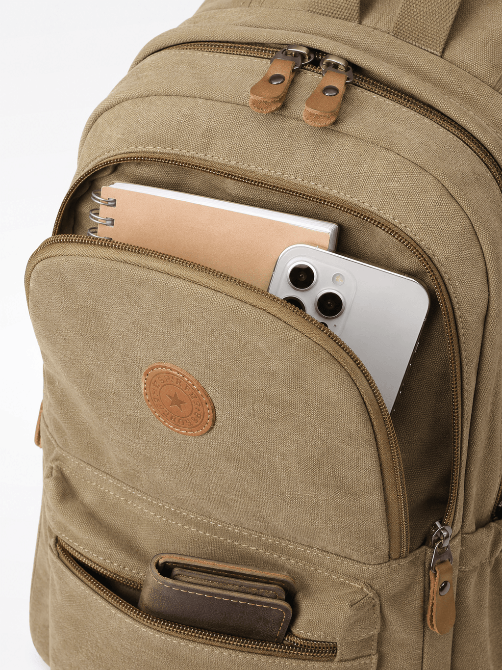 Sackovia Sac À Dos Souple En Toile Kaki