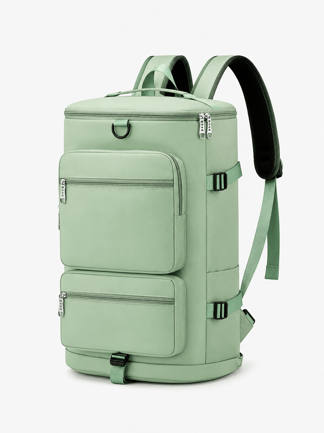 Sackovia Sac À Dos Sport Homme Vert Menthe Poches Frontales Zippées