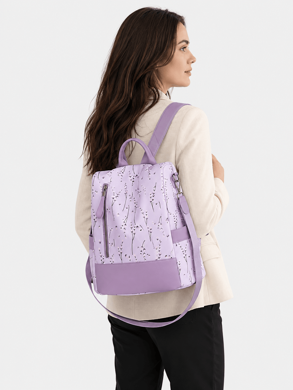Sackovia Sac À Dos Toutes Saisons Imprimé Floral En Tissu Oxford
