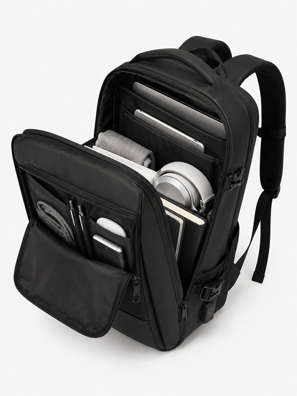 Sackovia Sac À Dos Travail Homme Extensible Port USB Externe