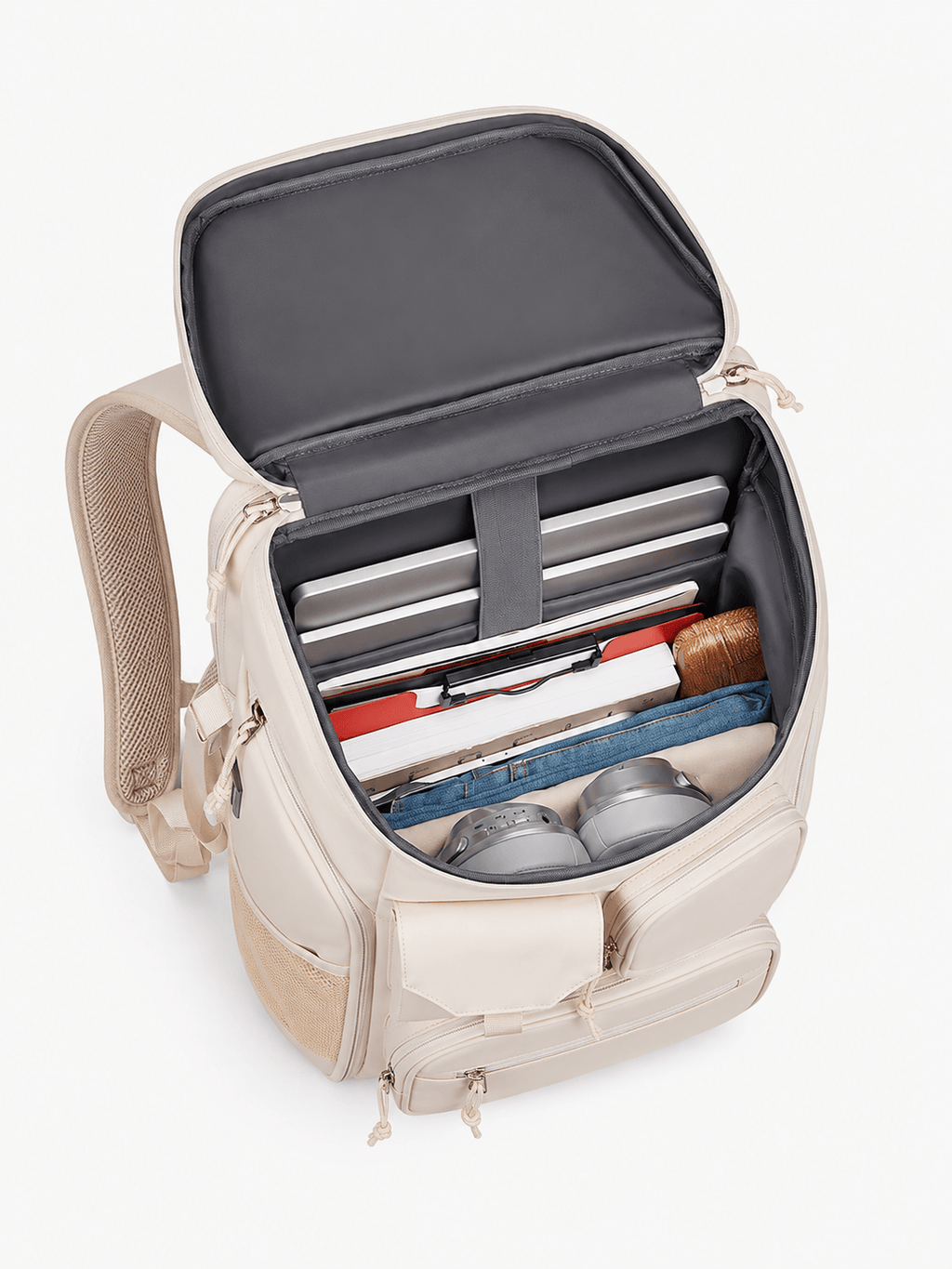Sackovia Sac À Dos Unisexe 36 À 55 L Beige Imperméable