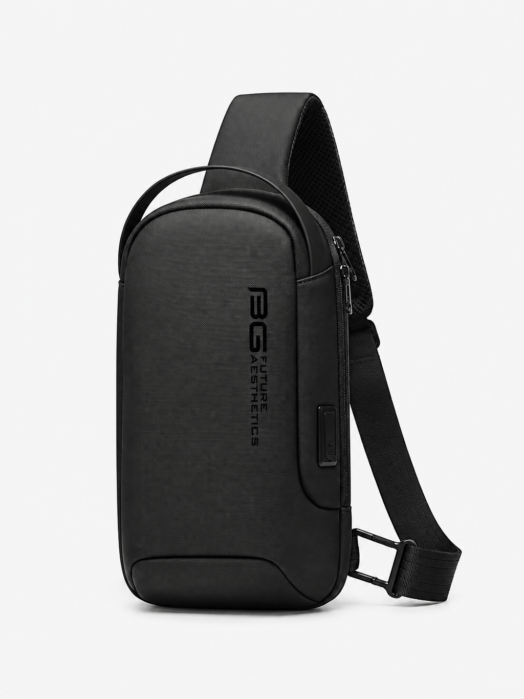 Sackovia Sac bandoulière sling noir en tissu Oxford résistant à l'eau