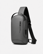 Sackovia Sac bandoulière sling noir en tissu Oxford résistant à l'eau