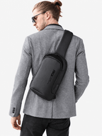 Sackovia Sac bandoulière sling noir en tissu Oxford résistant à l'eau