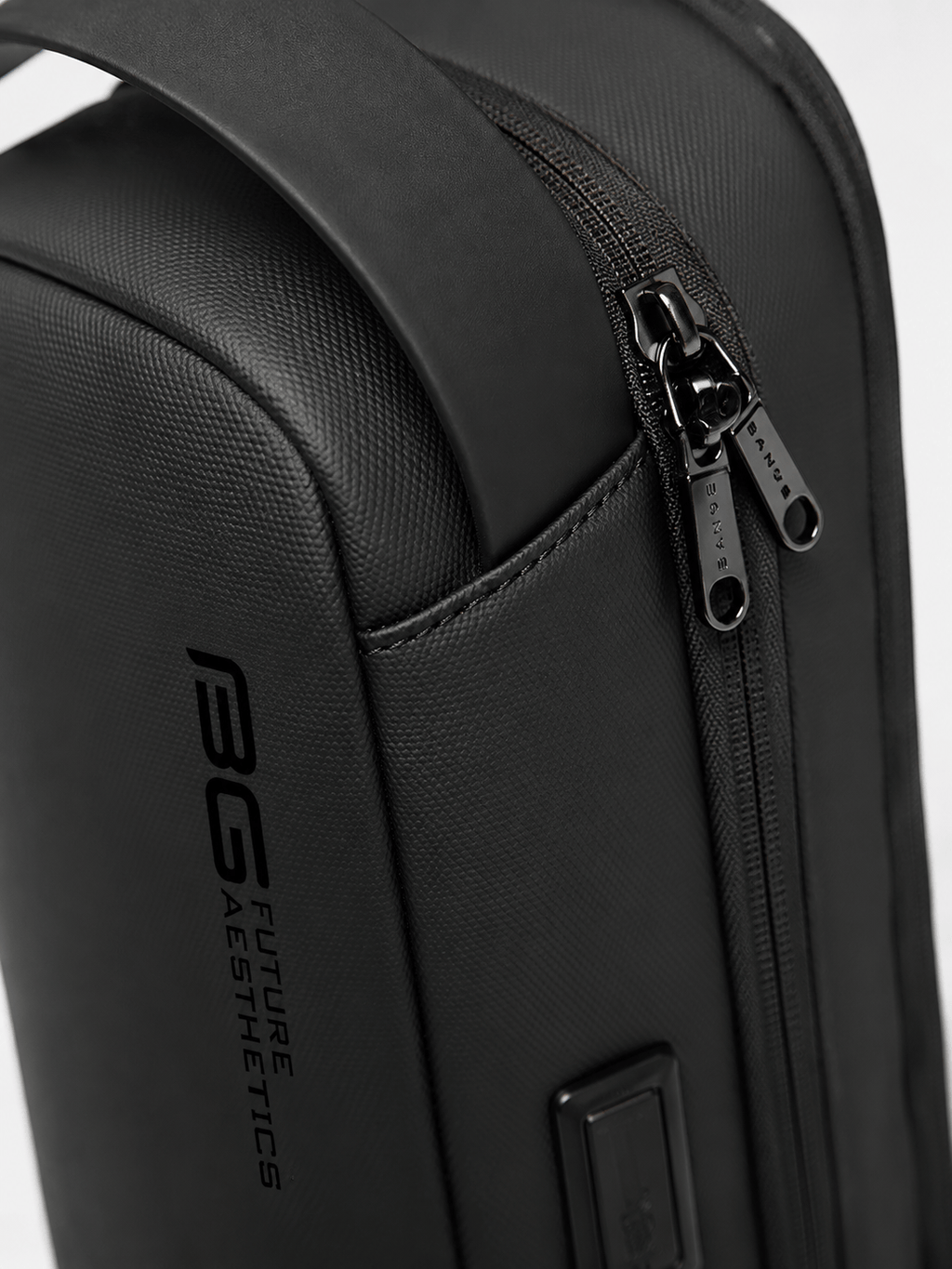 Sackovia Sac bandoulière sling noir en tissu Oxford résistant à l'eau