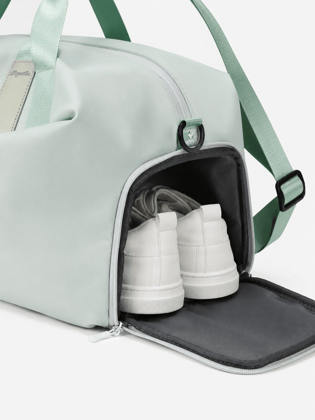 Sackovia Sac de sport femme vert menthe en nylon, compartiment sec et humide