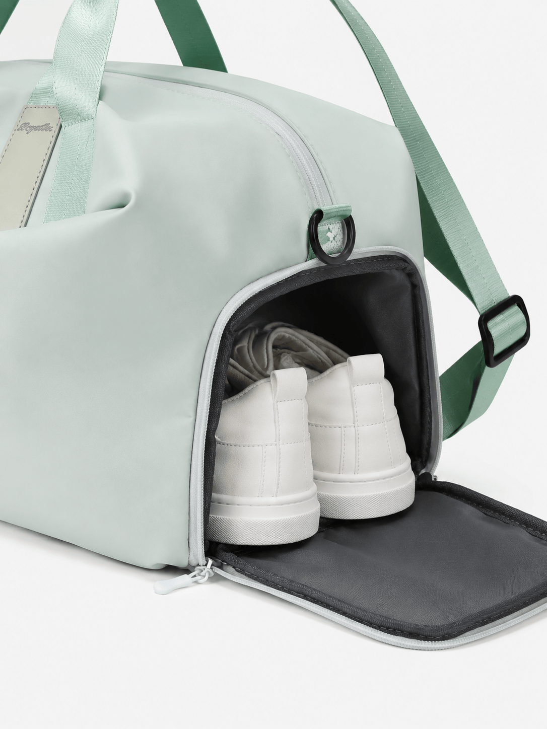 Sackovia Sac de sport femme vert menthe en nylon, compartiment sec et humide