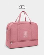 Sackovia Sac de voyage femme gris en Oxford à compartiment humide et sec