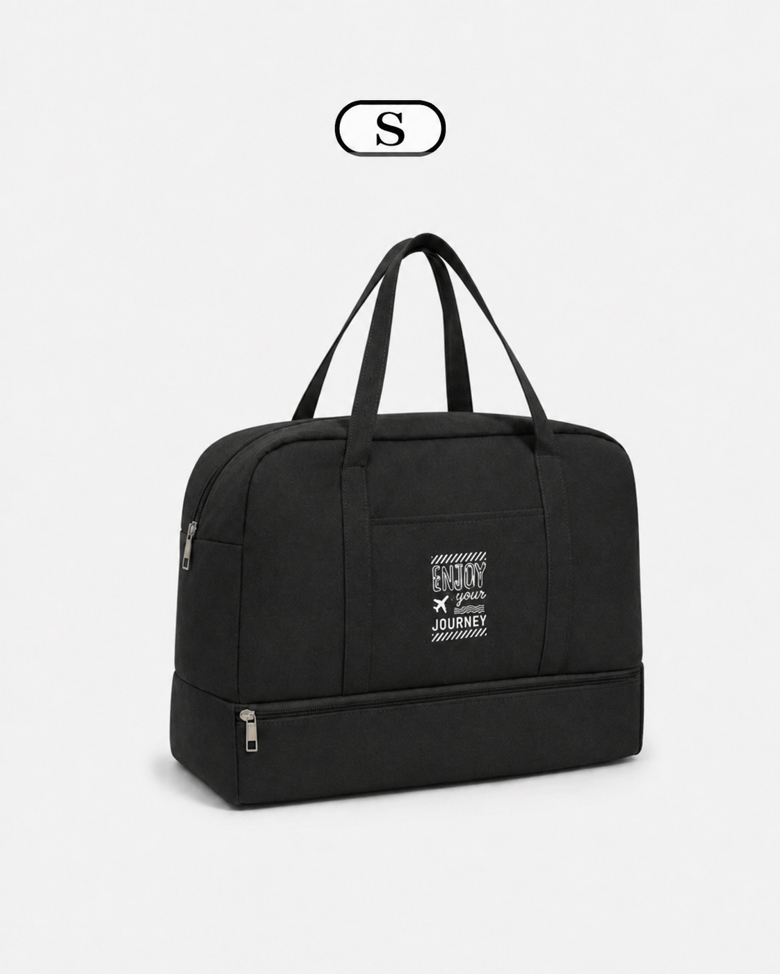 Sackovia Sac de voyage femme gris en Oxford à compartiment humide et sec
