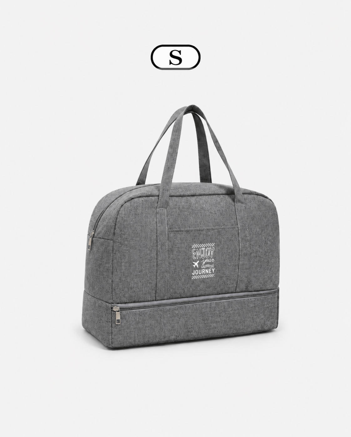 Sackovia Sac de voyage femme gris en Oxford à compartiment humide et sec