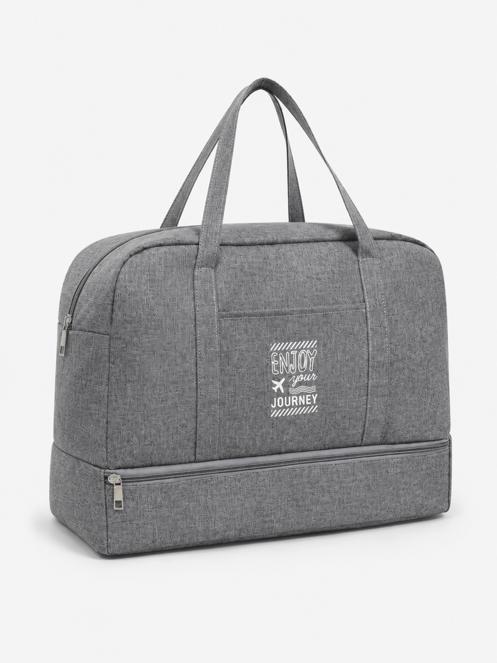 Sackovia Sac de voyage femme gris en Oxford à compartiment humide et sec