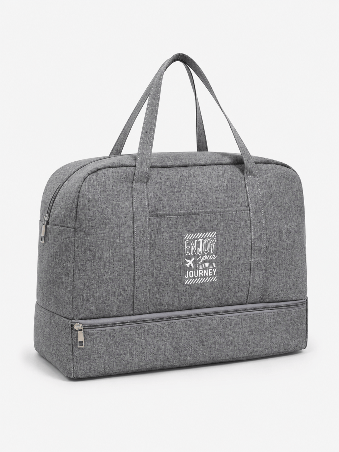 Sackovia Sac de voyage femme gris en Oxford à compartiment humide et sec