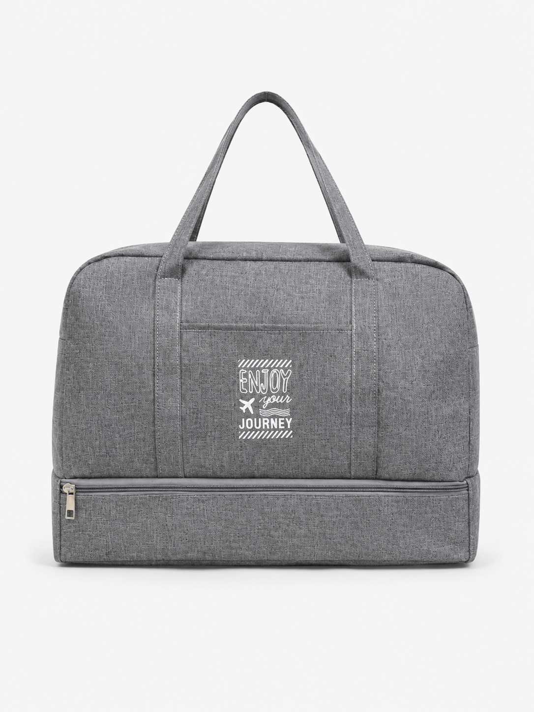 Sackovia Sac de voyage femme gris en Oxford à compartiment humide et sec