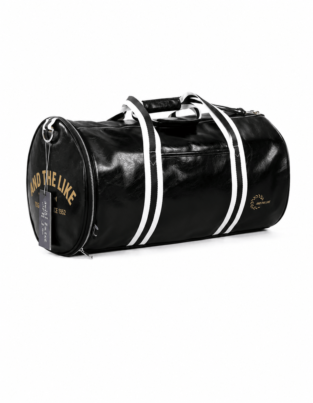 Sackovia Sac polochon de sport unisexe en cuir avec compartiment à chaussures
