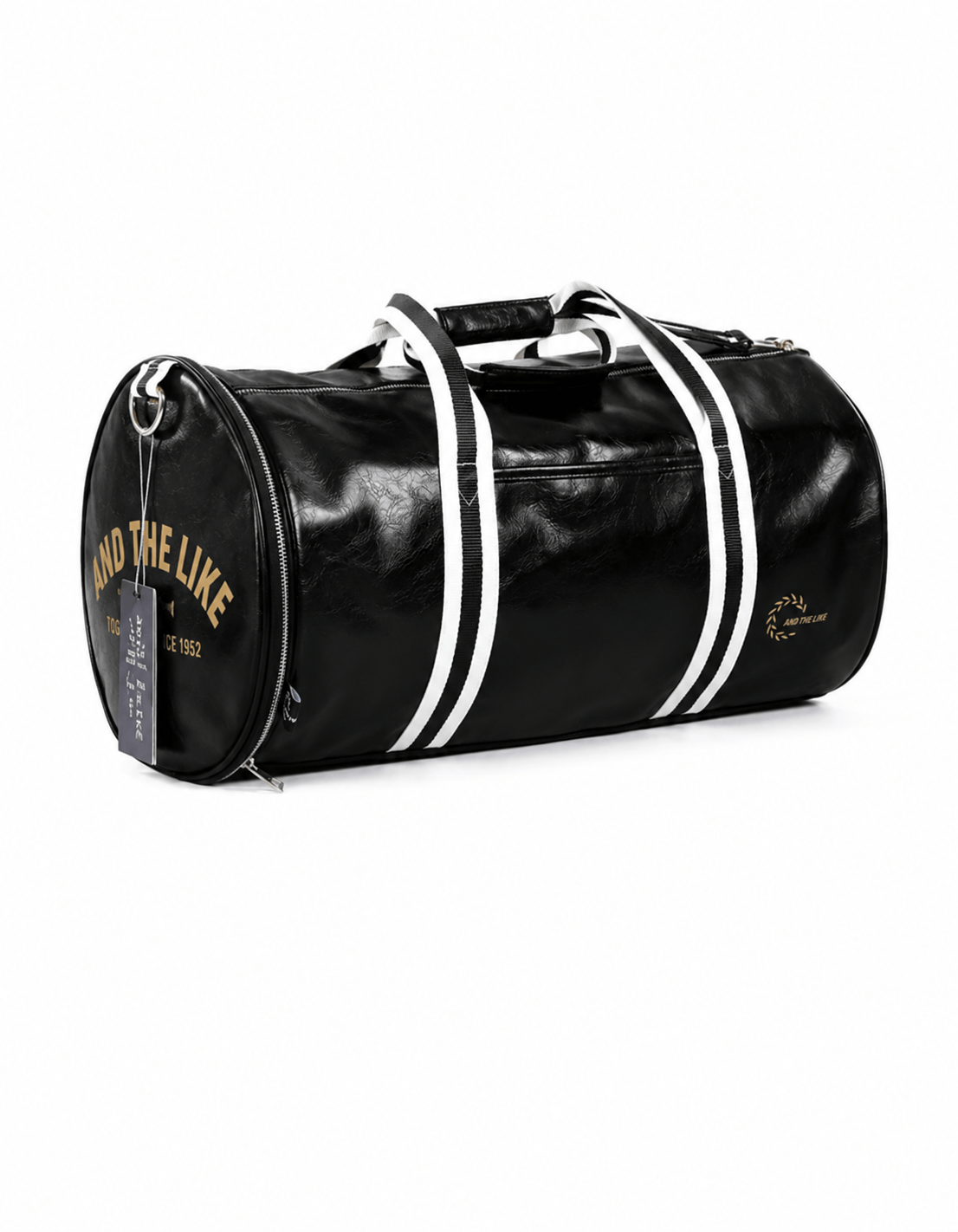 Sackovia Sac polochon de sport unisexe en cuir avec compartiment à chaussures