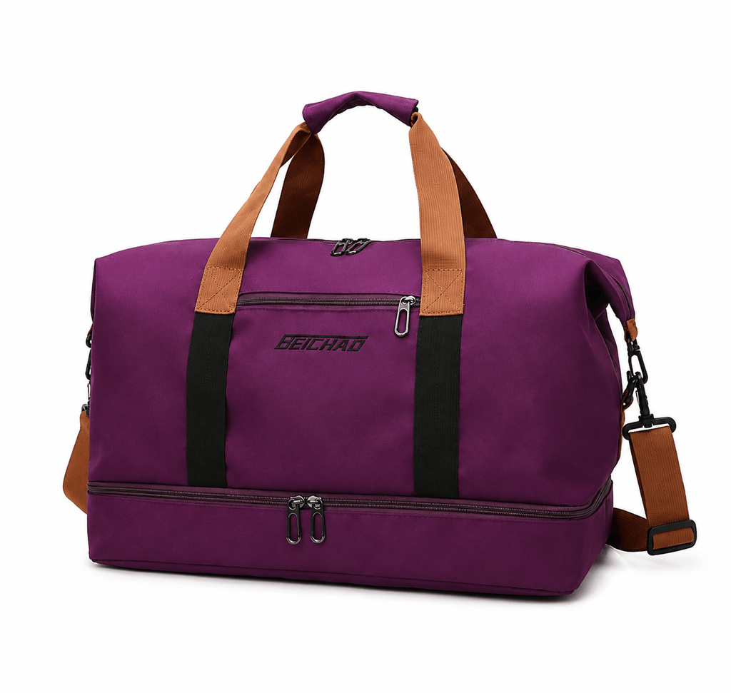 Sackovia Sac polochon de voyage femme extensible en tissu Oxford avec bandoulière