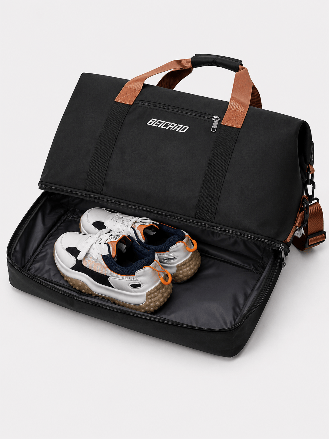 Sackovia Sac polochon de voyage femme extensible en tissu Oxford avec bandoulière