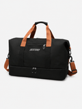 Sackovia Sac polochon de voyage femme extensible en tissu Oxford avec bandoulière