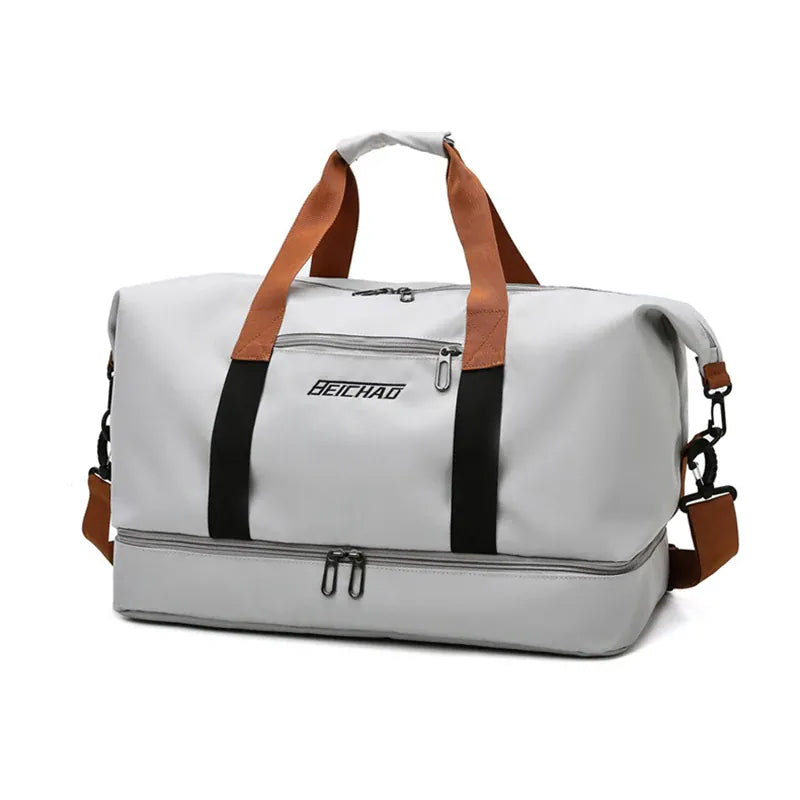 Sackovia Sac polochon de voyage femme extensible en tissu Oxford avec bandoulière
