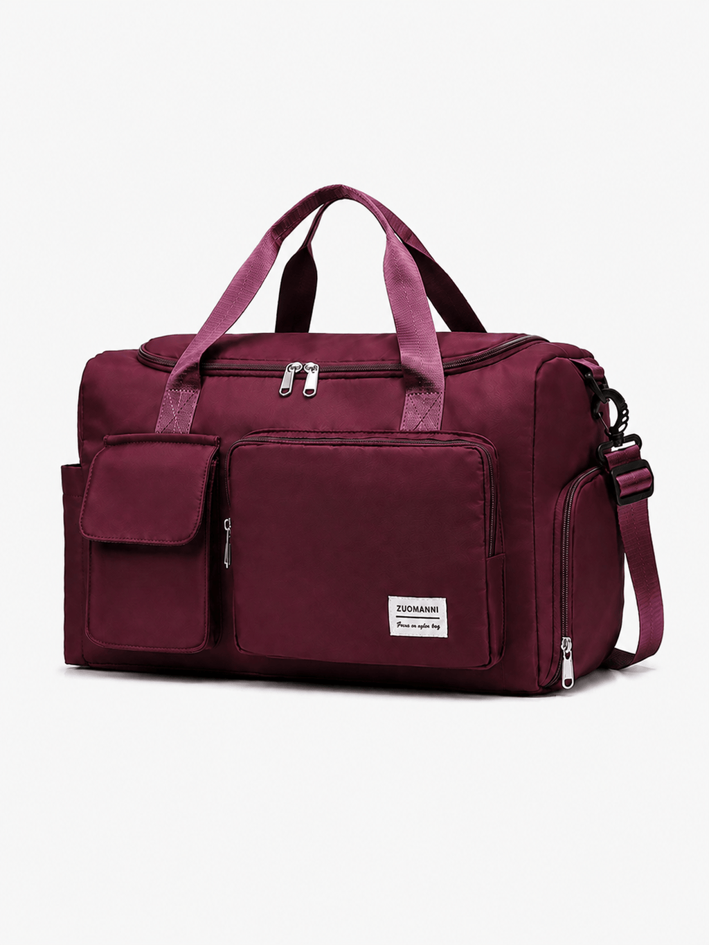 Sackovia Sac polochon de voyage femme lilas 35 L avec compartiment à chaussures