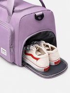 Sackovia Sac polochon de voyage femme lilas 35 L avec compartiment à chaussures
