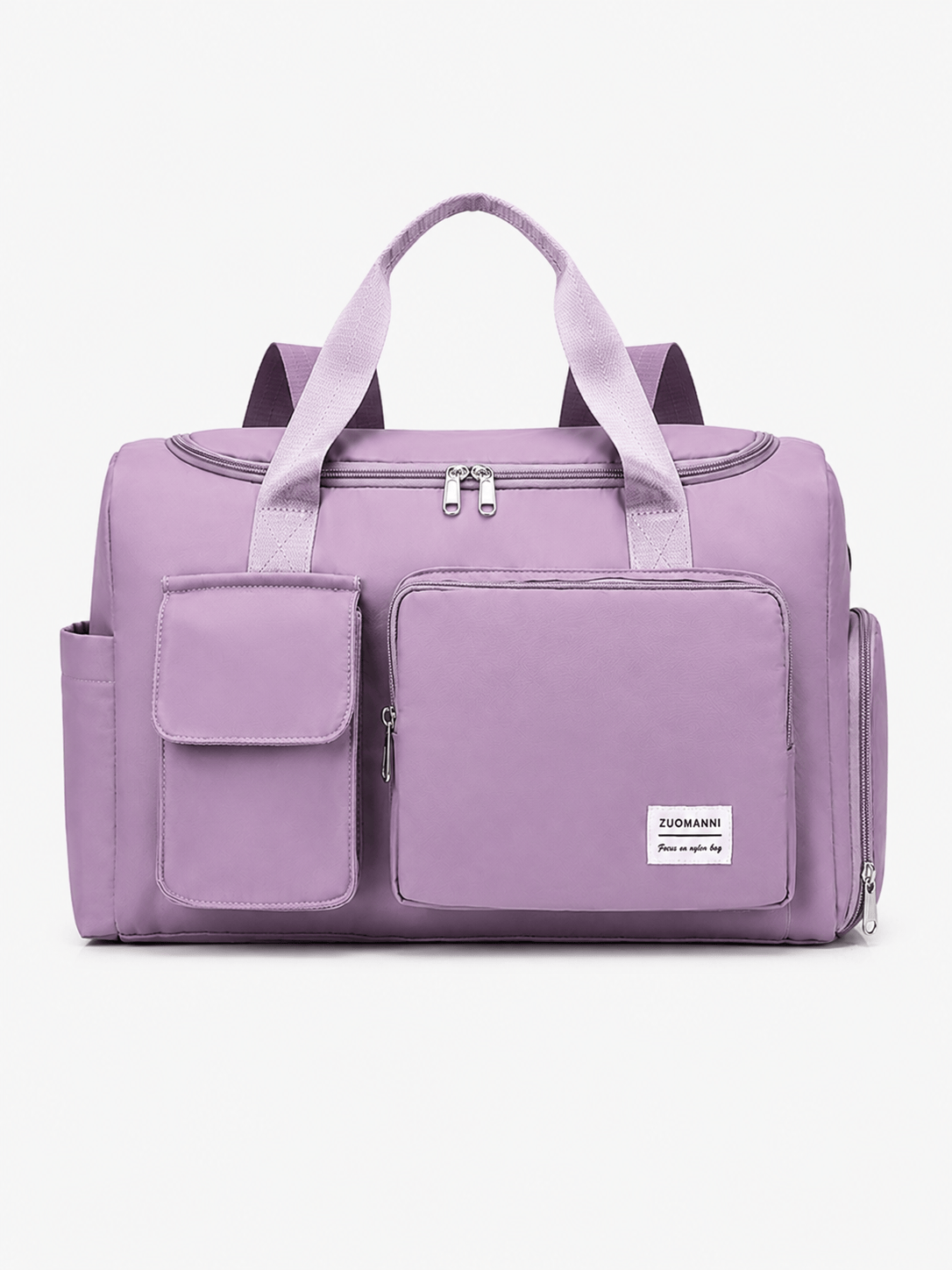 Sackovia Sac polochon de voyage femme lilas 35 L avec compartiment à chaussures