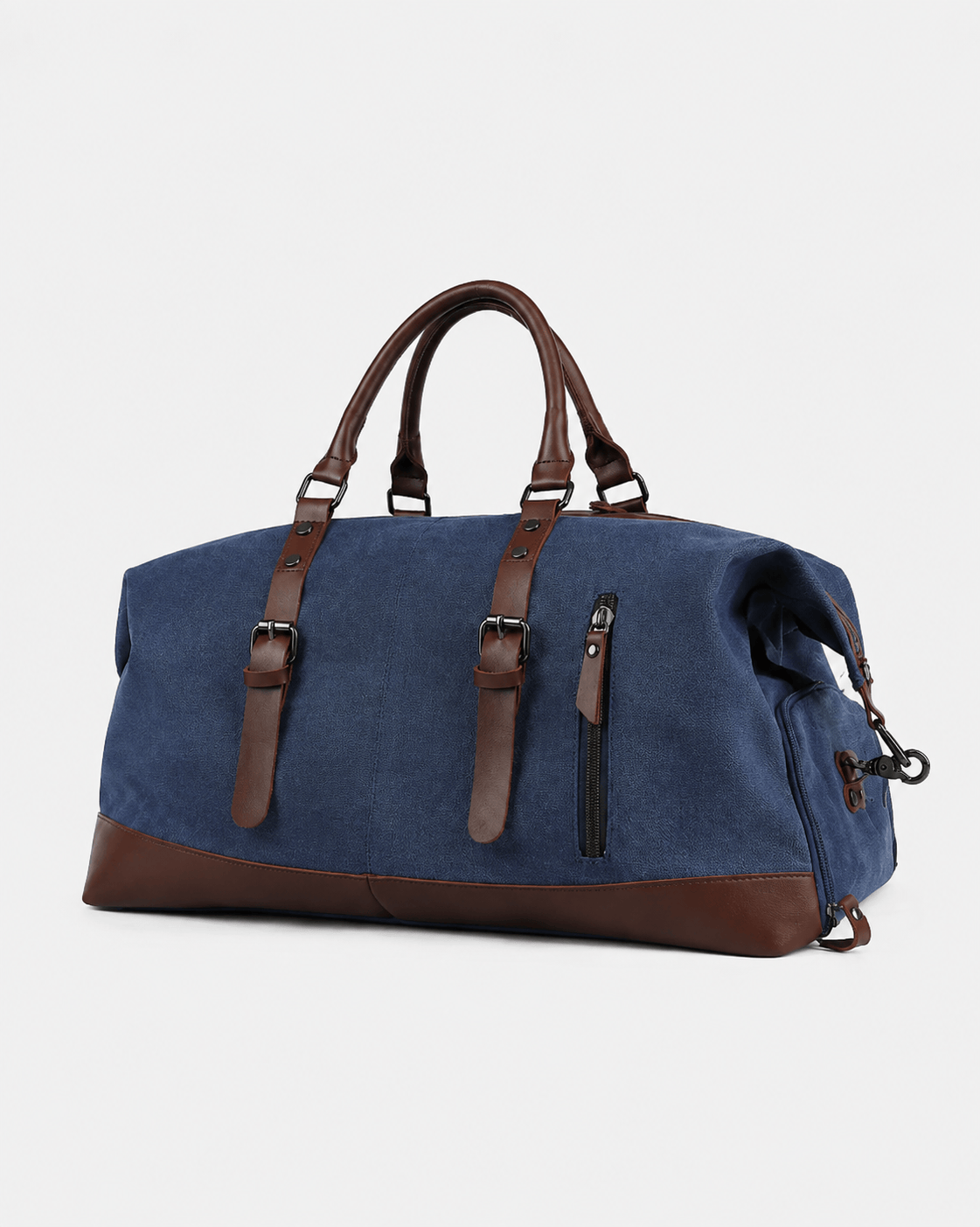 Sackovia Sac polochon de voyage homme en toile gris et marron
