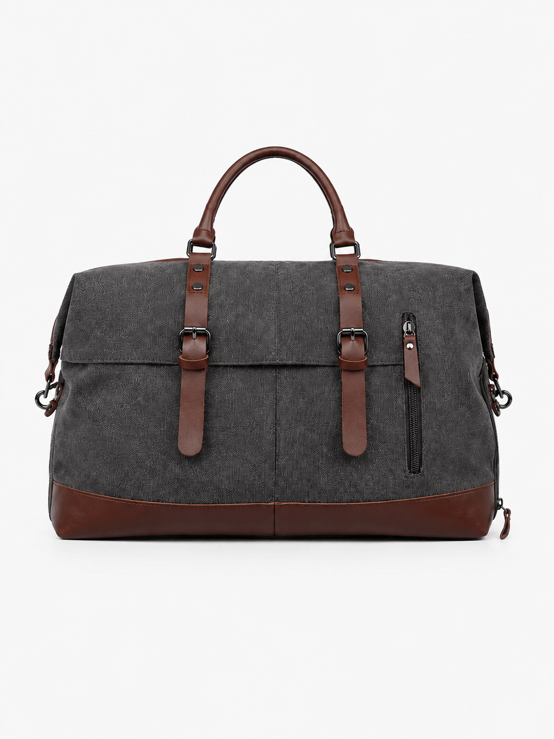 Sackovia Sac polochon de voyage homme en toile gris et marron