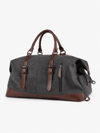 Sackovia Sac polochon de voyage homme en toile gris et marron
