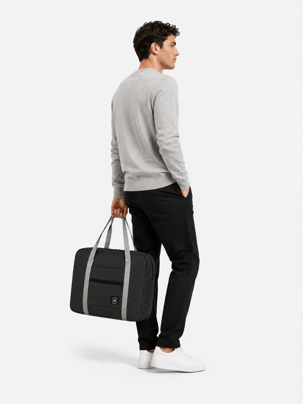 Sackovia Sac polochon de voyage pliable imperméable noir 20-35 L