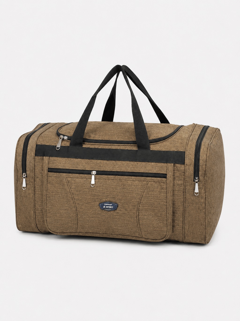 Sackovia Sac polochon homme imperméable en tissu Oxford gris grande capacité