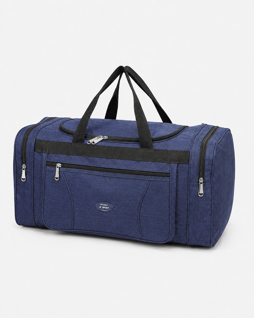 Sackovia Sac polochon homme imperméable en tissu Oxford gris grande capacité