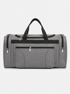 Sackovia Sac polochon homme imperméable en tissu Oxford gris grande capacité