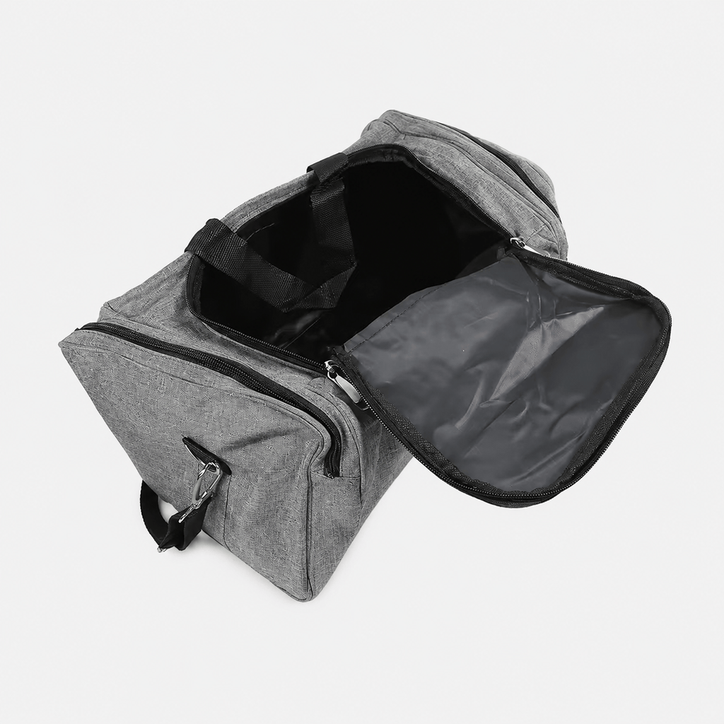 Sackovia Sac polochon homme imperméable en tissu Oxford gris grande capacité