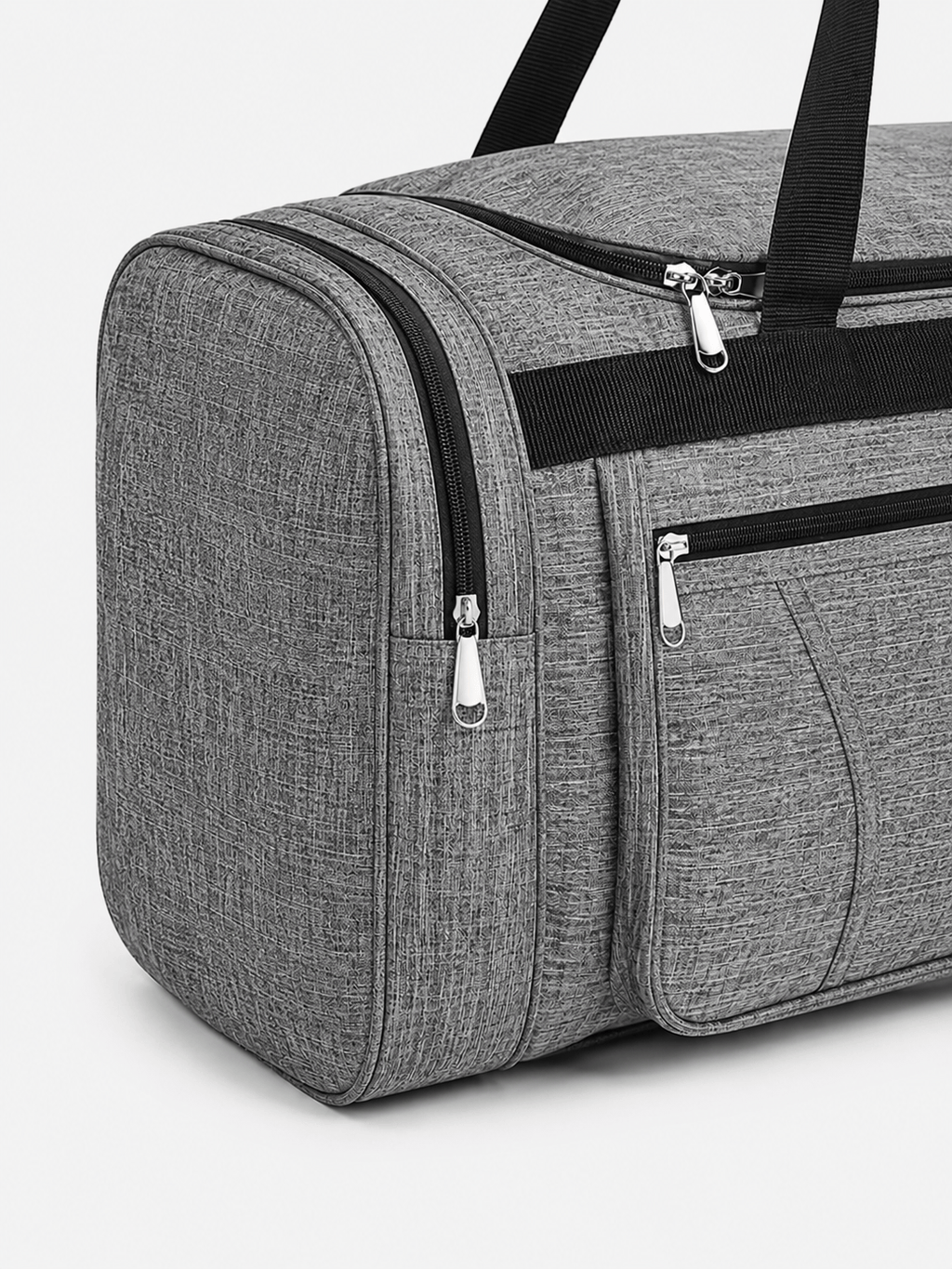 Sackovia Sac polochon homme imperméable en tissu Oxford gris grande capacité