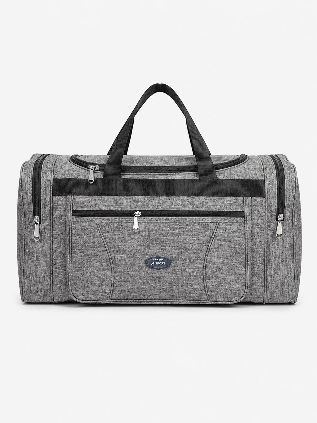 Sackovia Sac polochon homme imperméable en tissu Oxford gris grande capacité