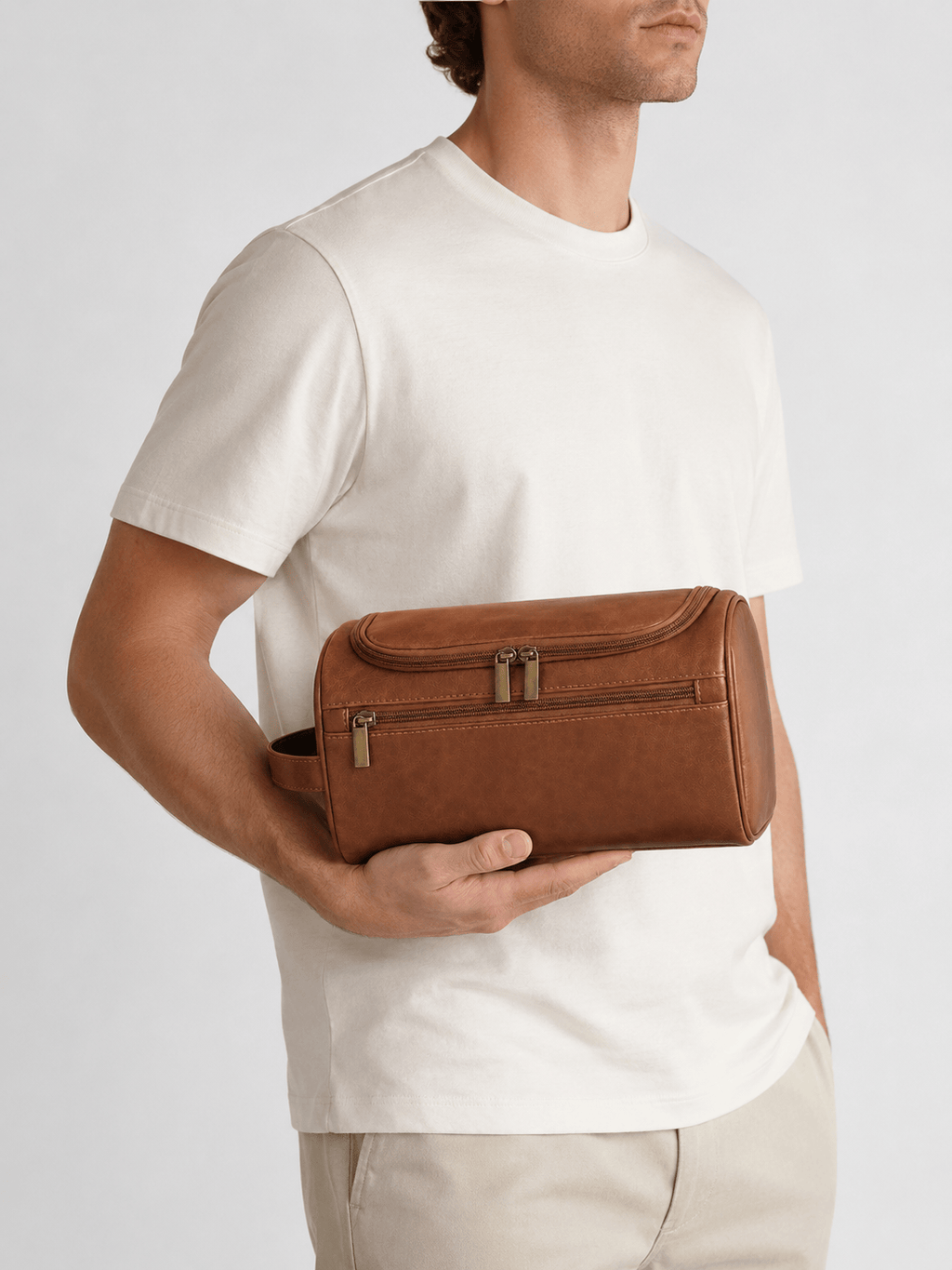 Sackovia Trousse De Toilette De Voyage Femme Cuir PU Marron