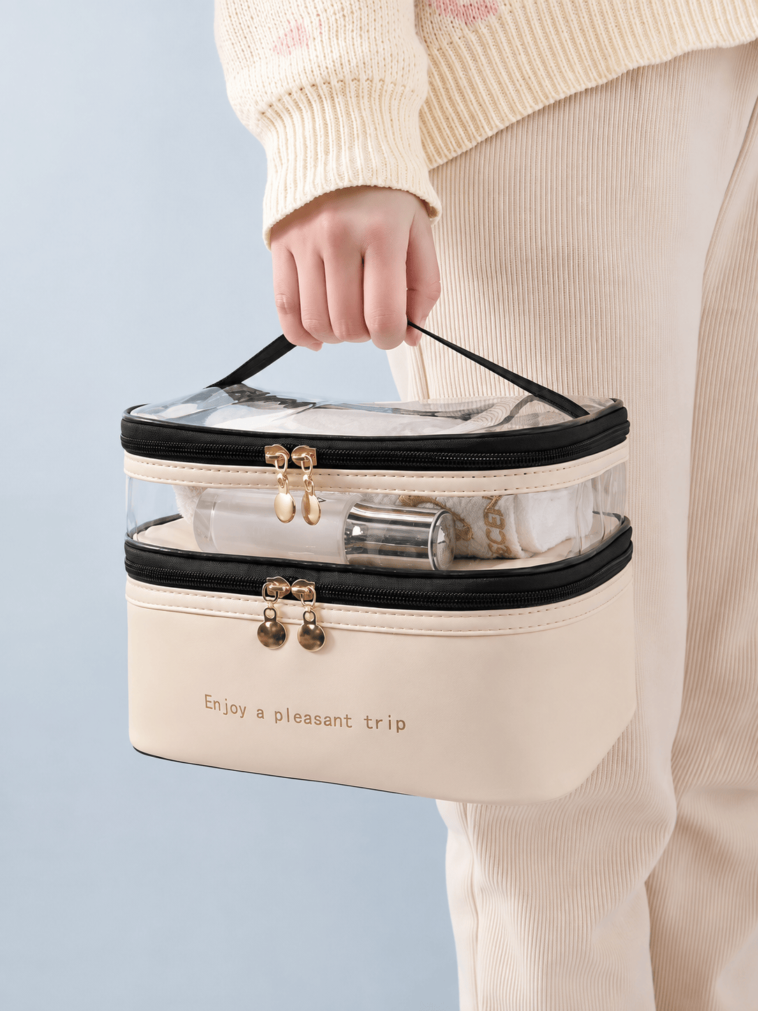 Sackovia Trousse De Toilette Double Compartiment Transparent