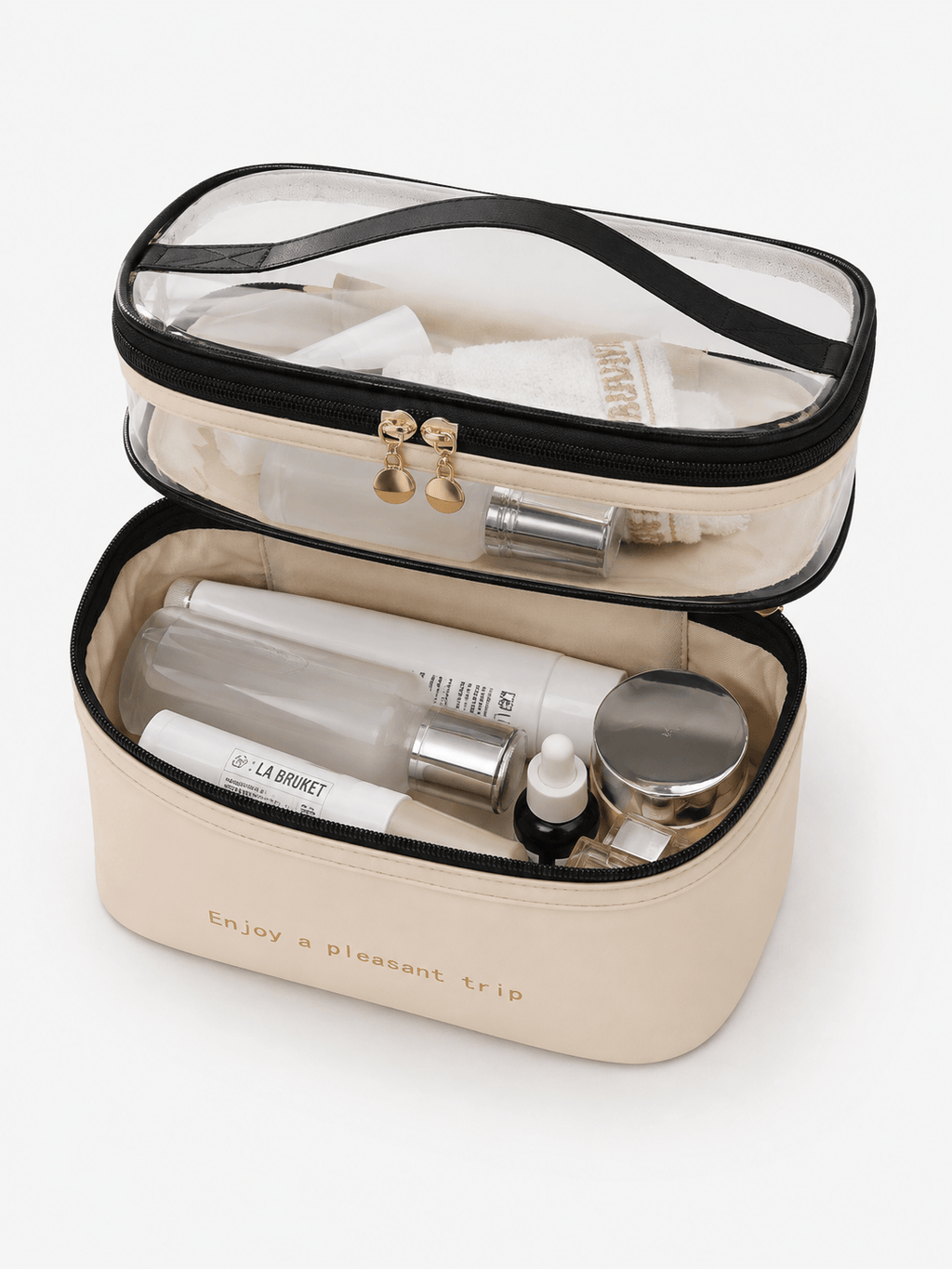 Sackovia Trousse De Toilette Double Compartiment Transparent