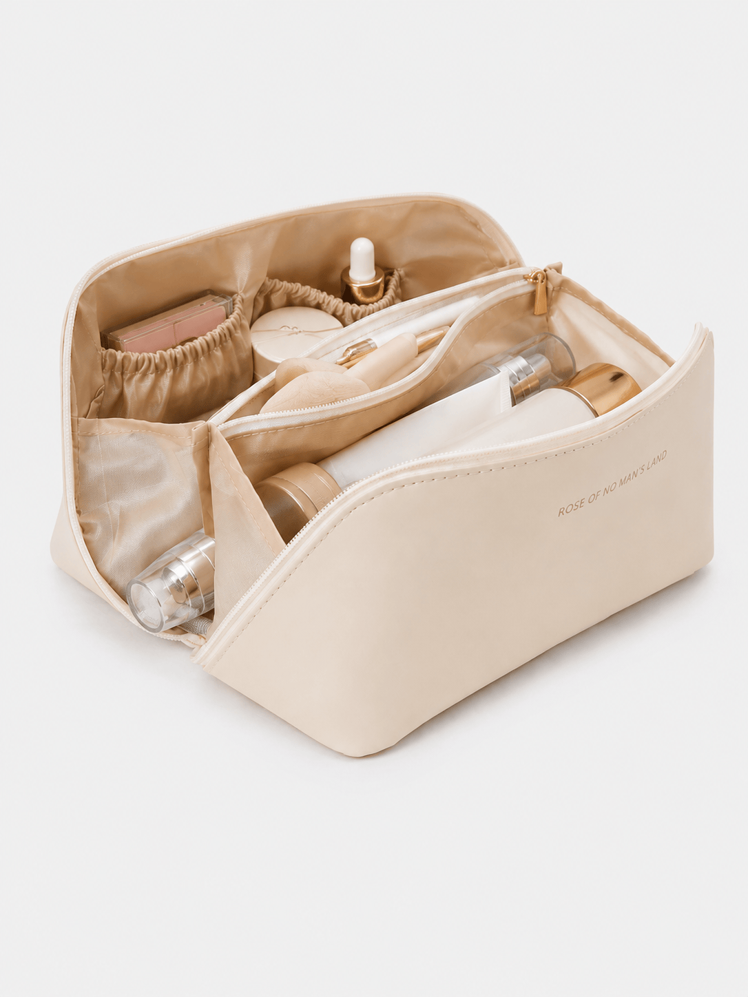 Sackovia Trousse De Toilette Pour Femme Compartimentée Beige