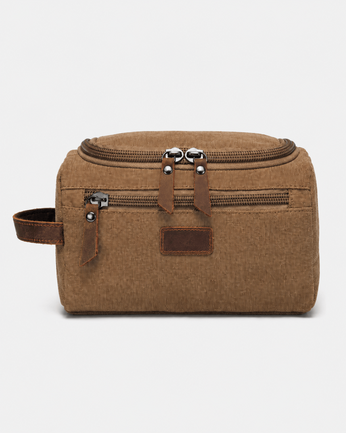 Sackovia Trousse De Toilette Pour Homme En Toile Garnitures En Cuir