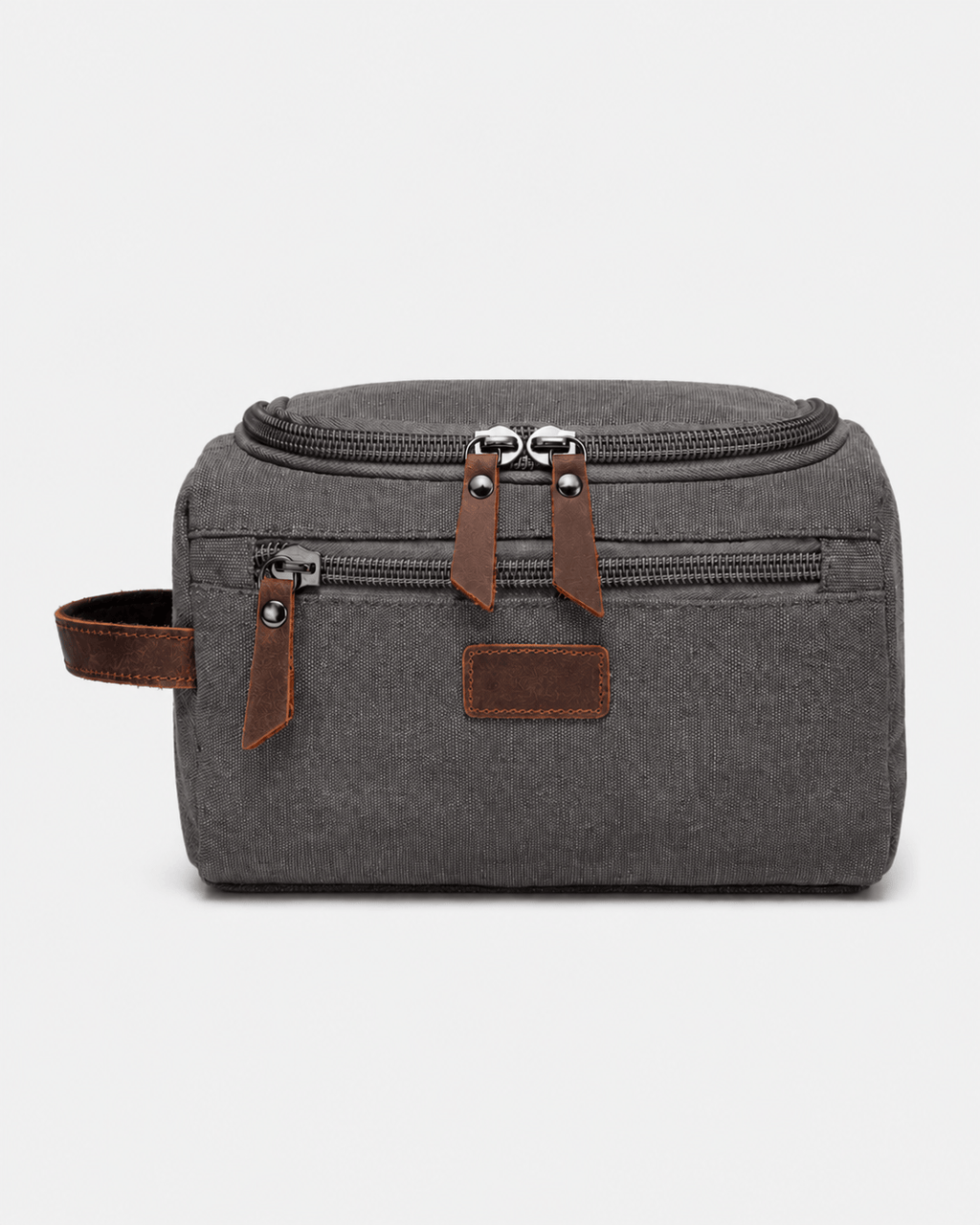 Sackovia Trousse De Toilette Pour Homme En Toile Garnitures En Cuir