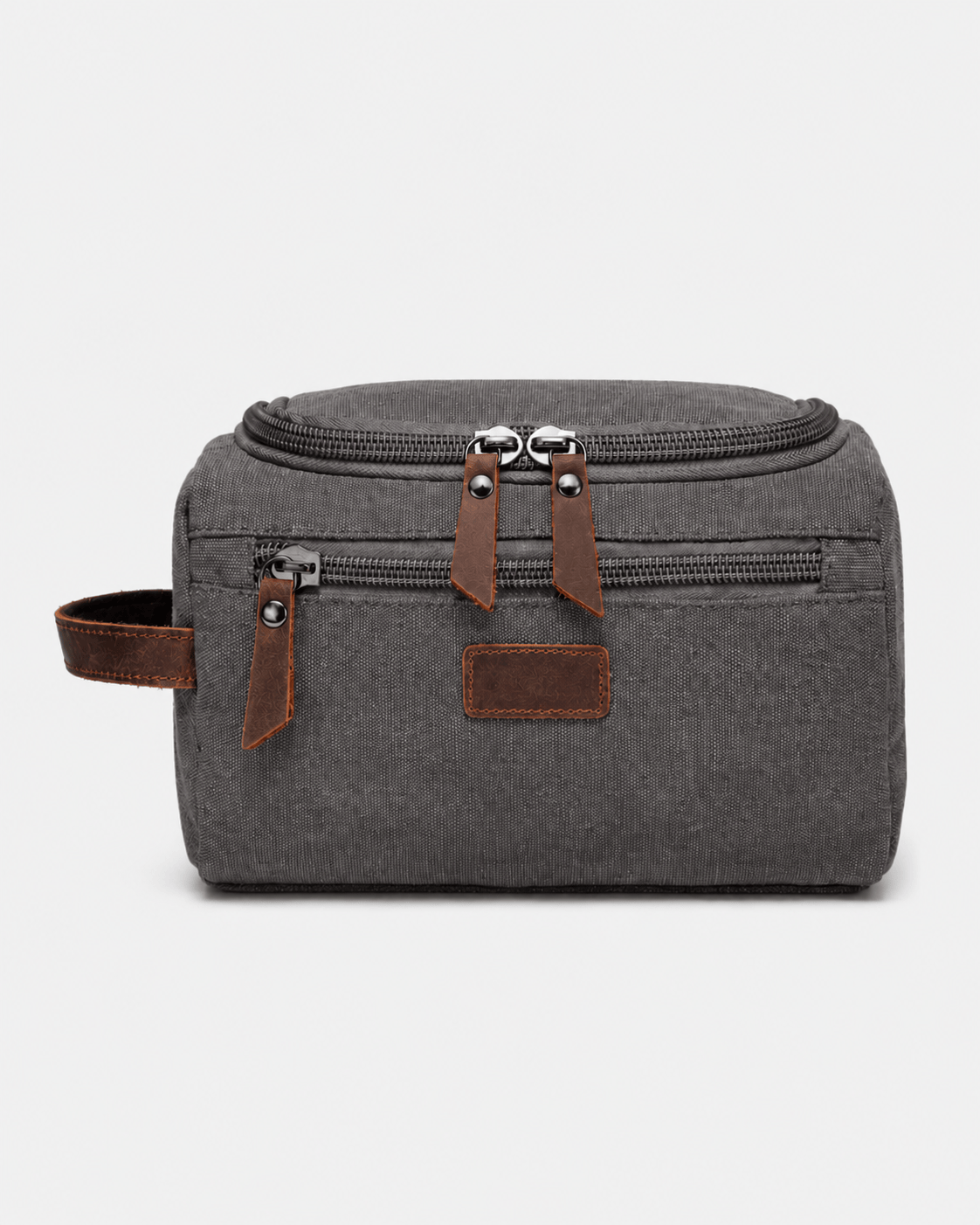 Sackovia Trousse De Toilette Pour Homme En Toile Garnitures En Cuir