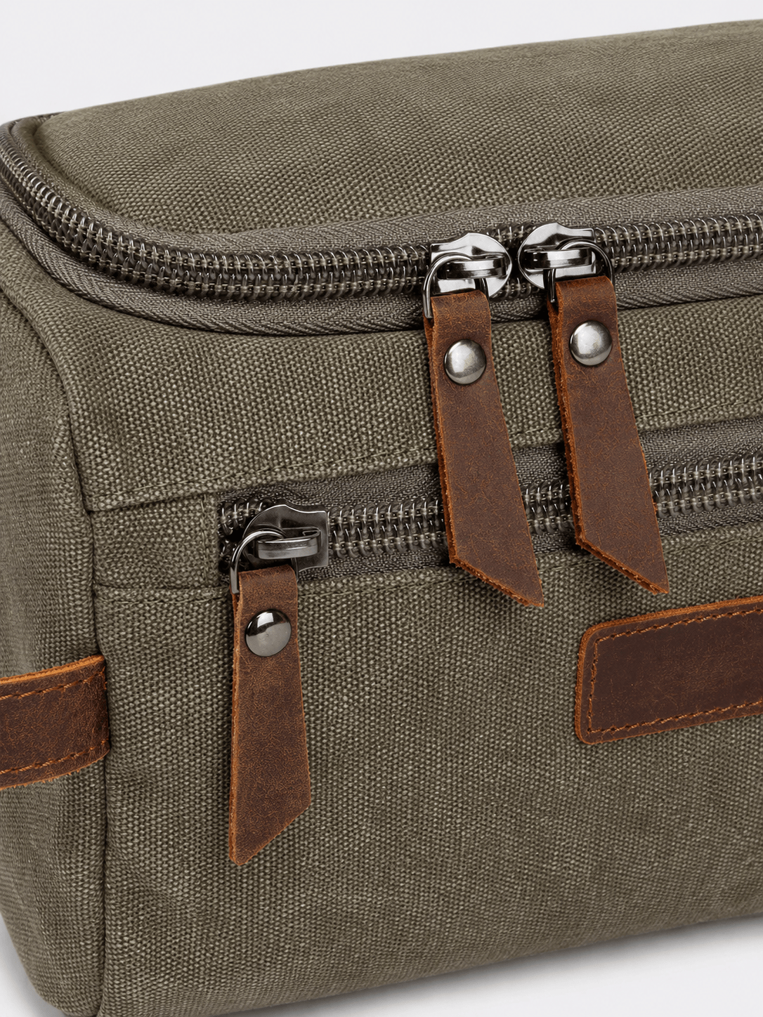 Sackovia Trousse De Toilette Pour Homme En Toile Garnitures En Cuir